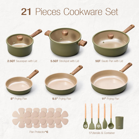 CAROTE close-up of ceramic nonstick texture highlighting easy food release and simple cleaning
