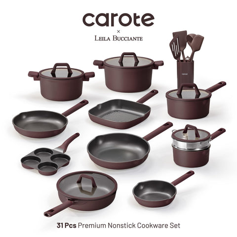 CAROTE close-up of granite nonstick surface highlighting easy release