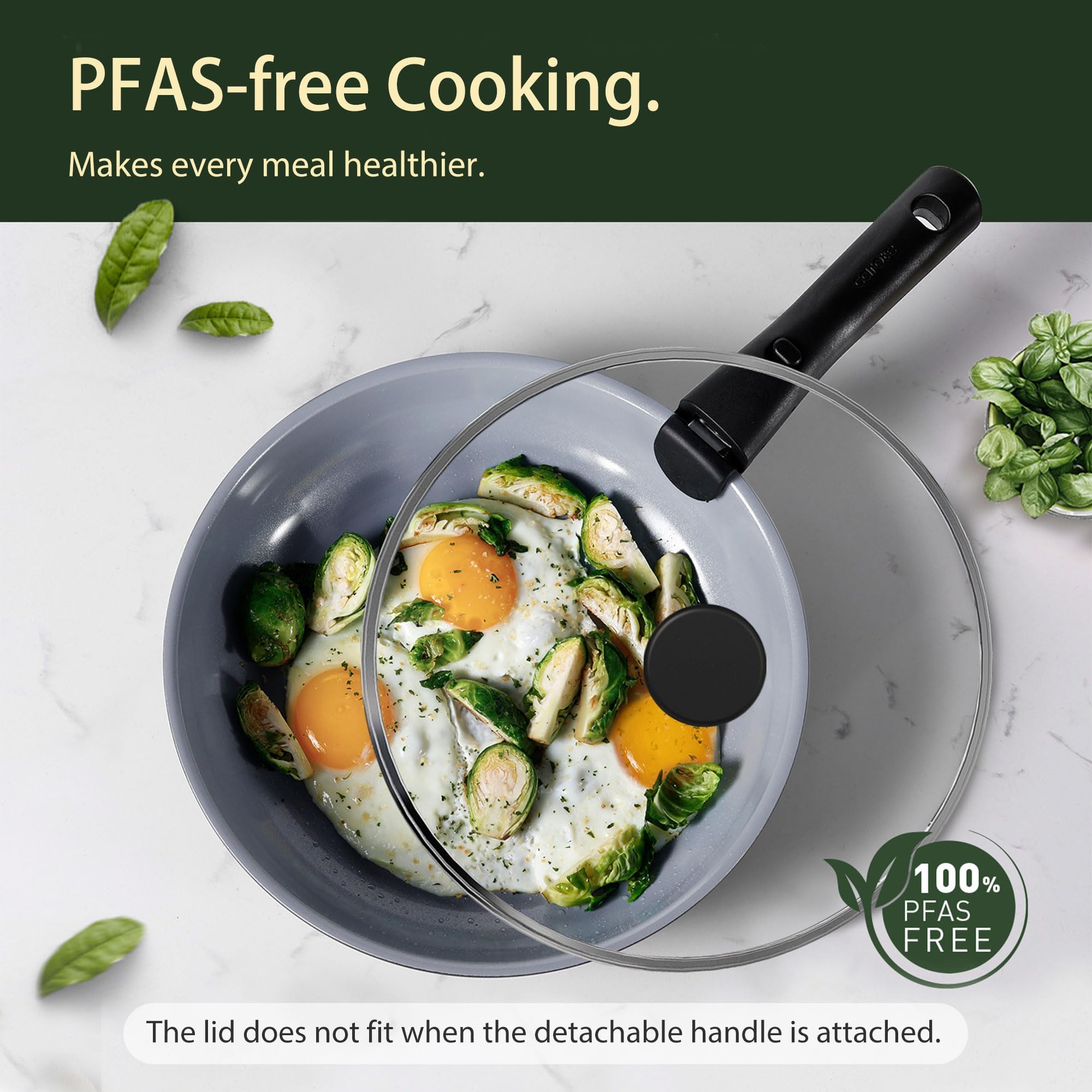 CAROTE detachable handle locking mechanism detail for secure cooking