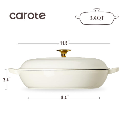 CAROTE textured matte black enamel interior close-up, improves seasoning over time