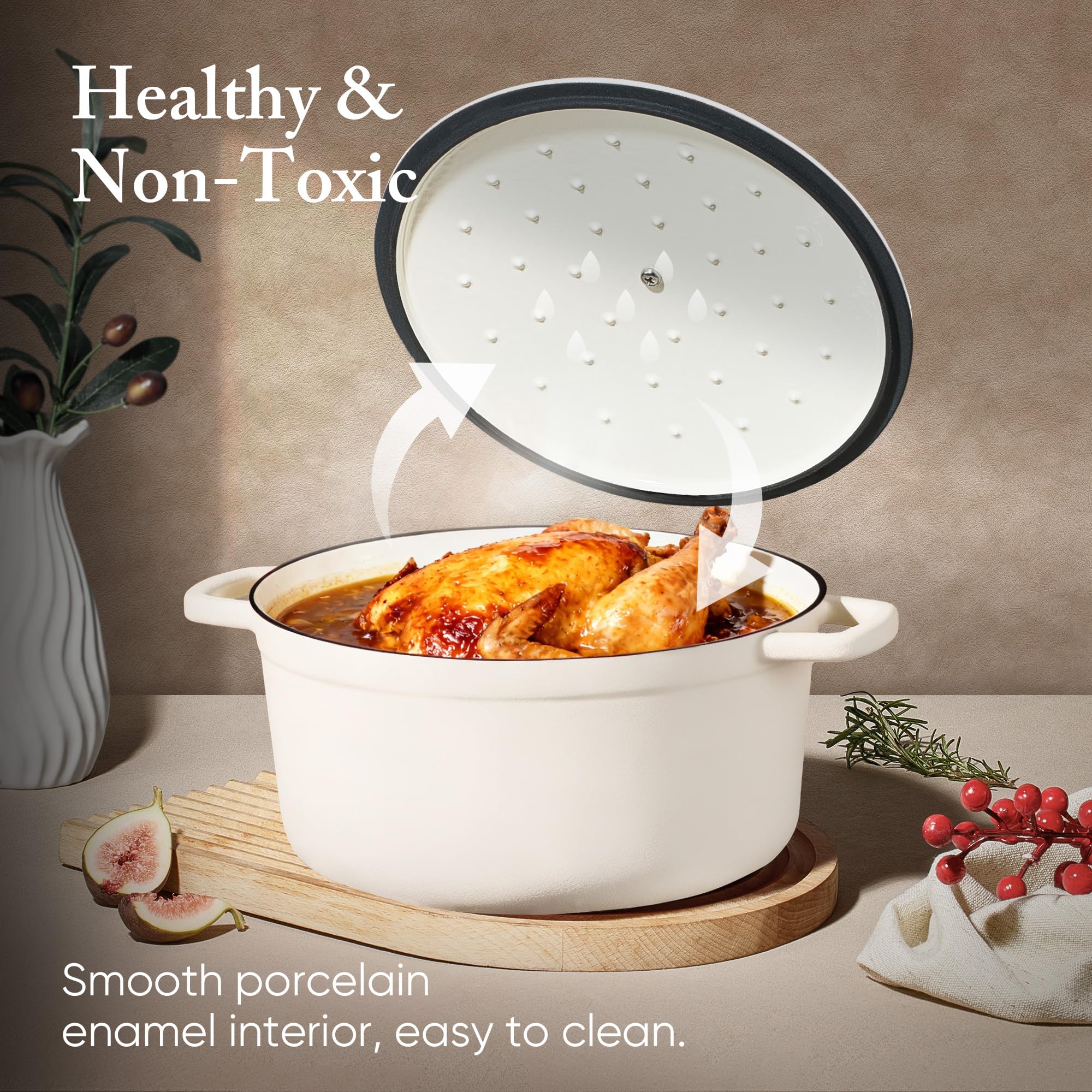 CAROTE smooth enamel interior that cleans easily and resists sticking