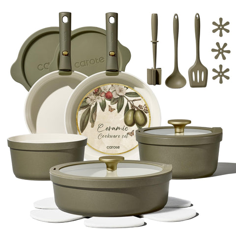 CAROTE front view of full 21-piece set showing value and completeness