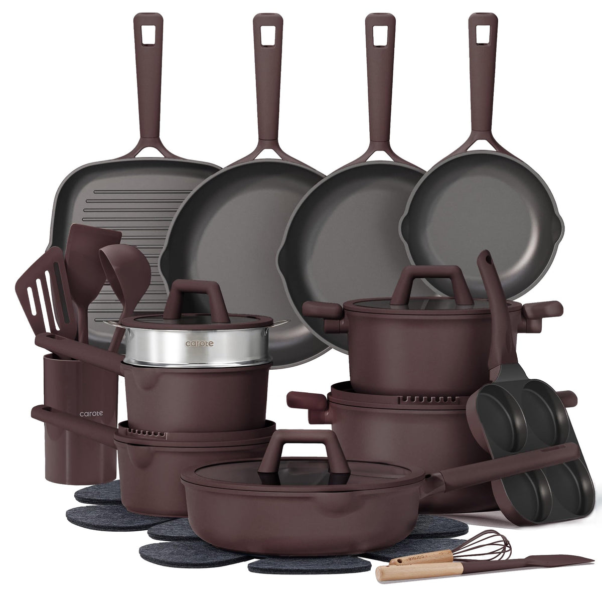 CAROTE front packaging showing full 31-piece set and convenience