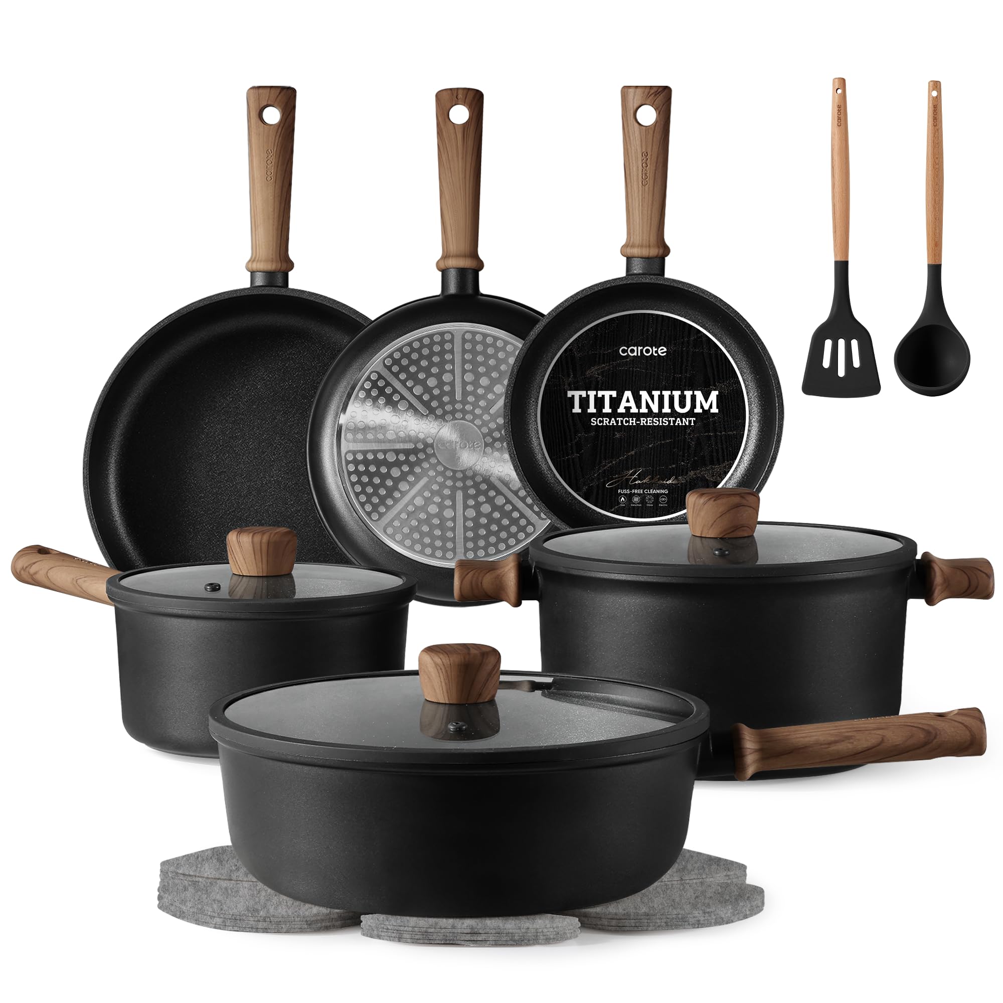 CAROTE front packaging showing complete 16-piece set and benefits