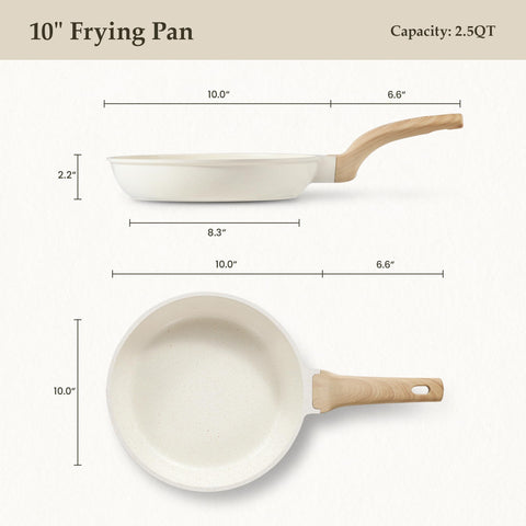 CAROTE close-up of granite-style nonstick surface highlighting easy food release