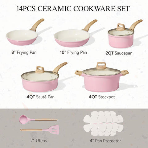CAROTE frying pan top view showing nonstick surface for easy cooking