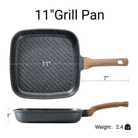 CAROTE close-up of granite nonstick ridged surface demonstrating easy release