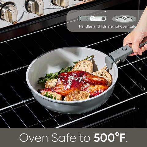 CAROTE cookware in a kitchen serving table scene, attractive presentation for guests