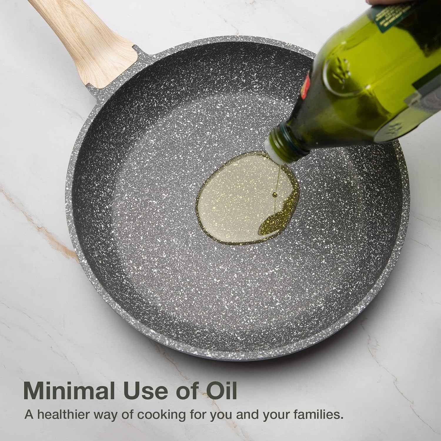 CAROTE tempered glass lid with visible steam for monitored cooking