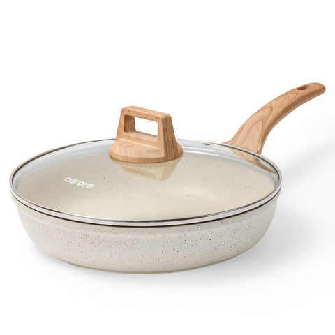 CAROTE pan in a kitchen breakfast scene frying eggs to show everyday versatility