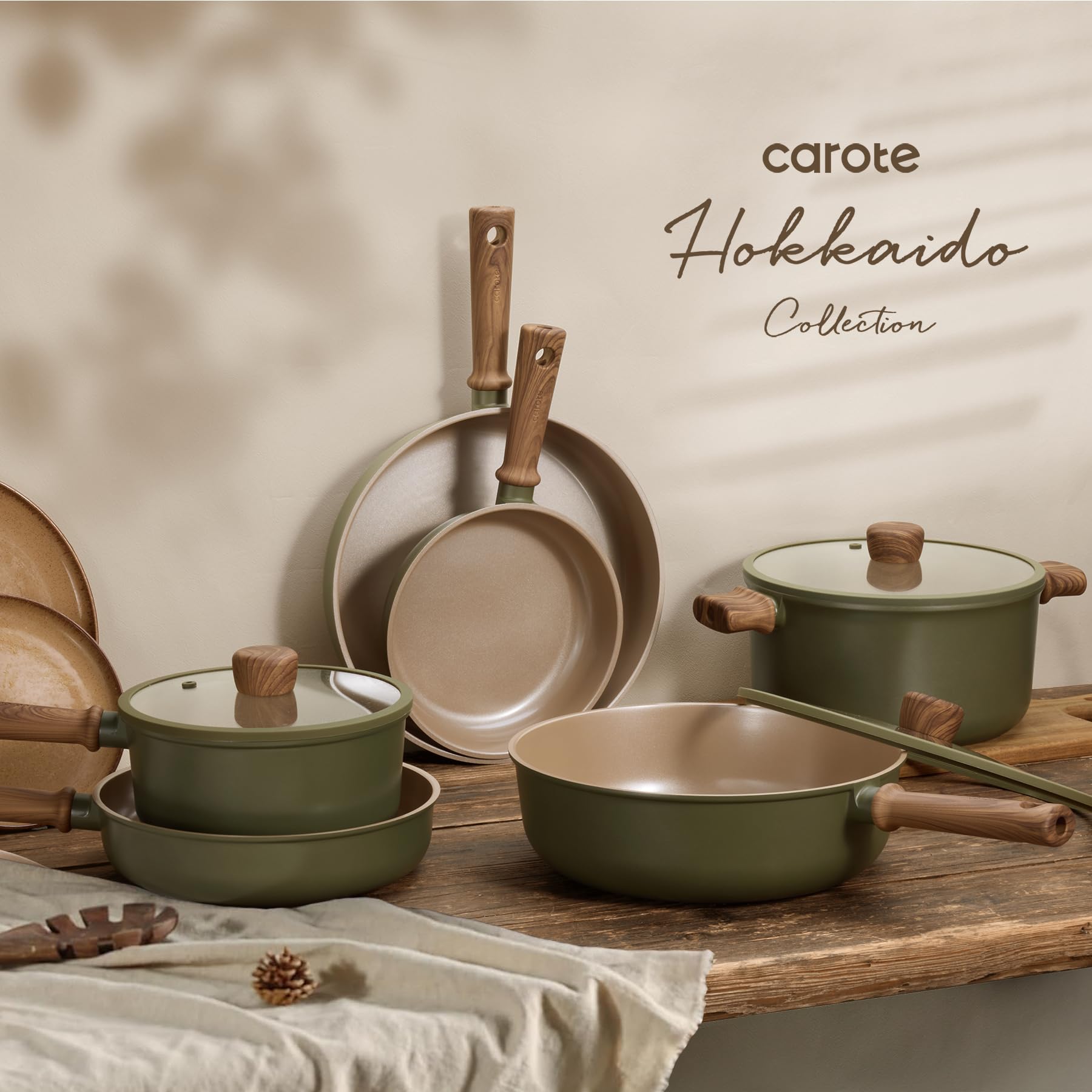 CAROTE cookware in a kitchen being used for cooking to illustrate practical, everyday performance