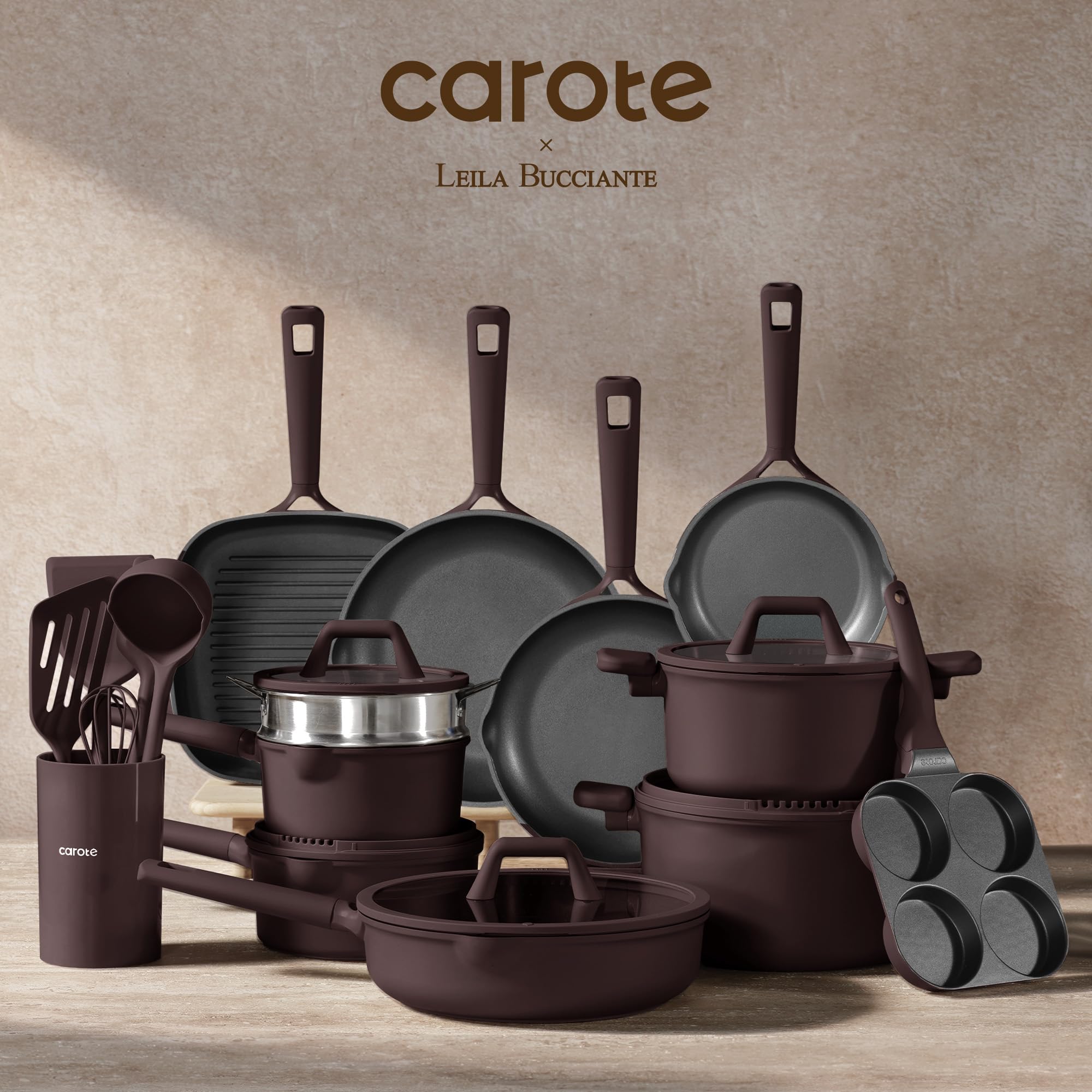 CAROTE lifestyle kitchen setting showing the set ready for family meals