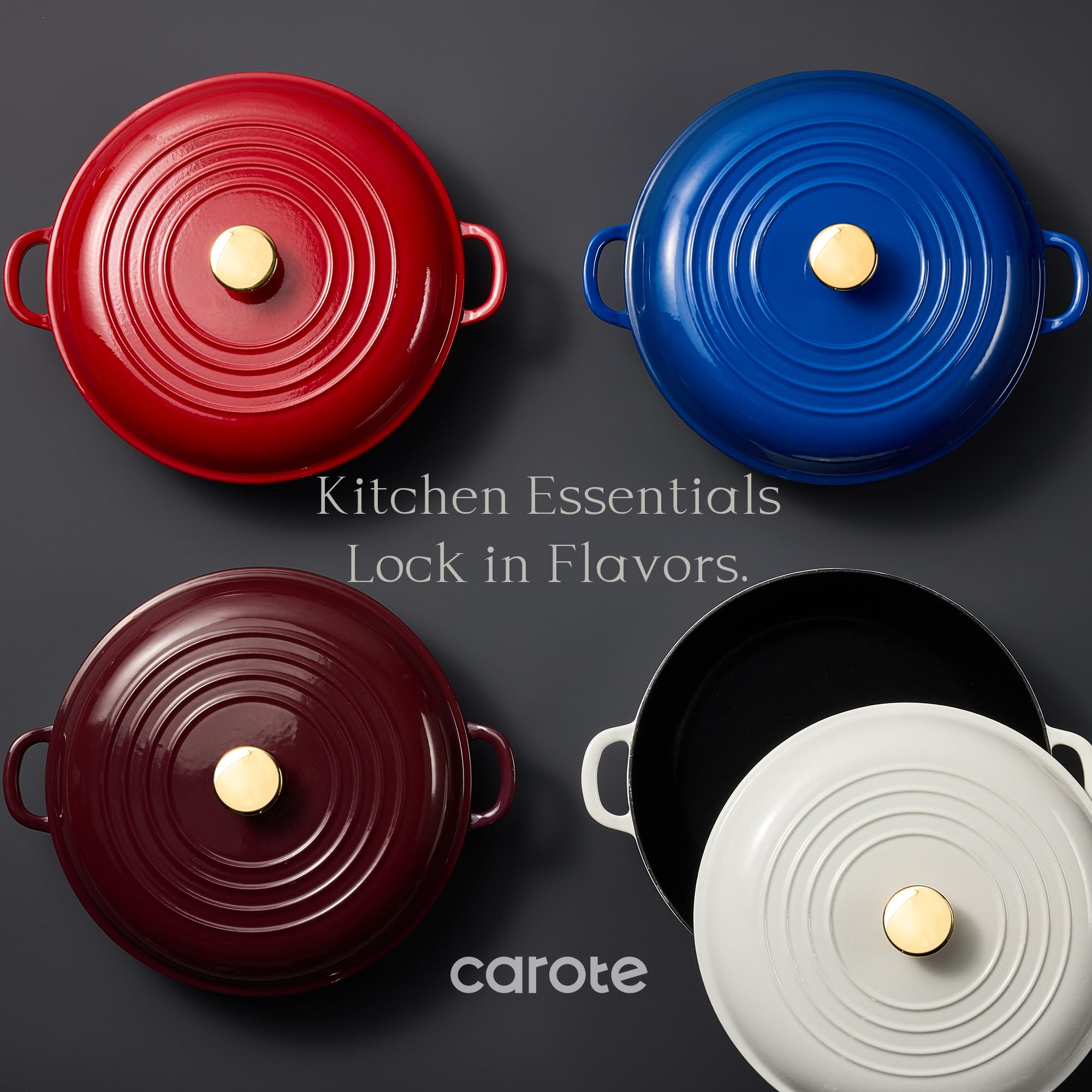CAROTE braiser in bright kitchen setting, stylish durable cookware for hosts