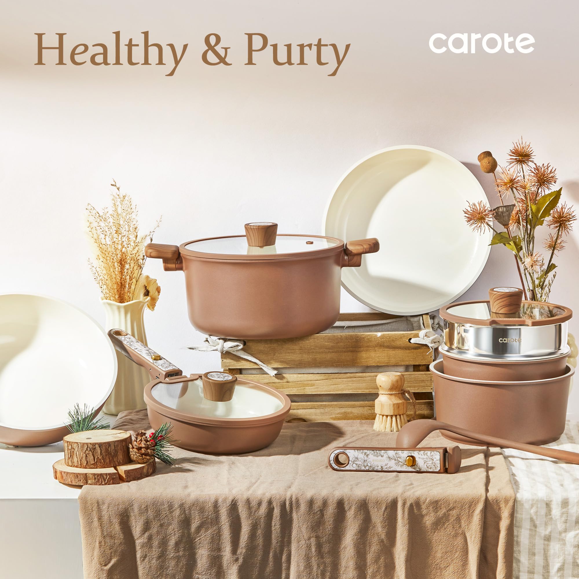 CAROTE cookware displayed in kitchen lifestyle scene for everyday use benefit