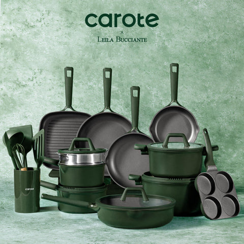 CAROTE box and included container with warranty card, simplifying storage and support