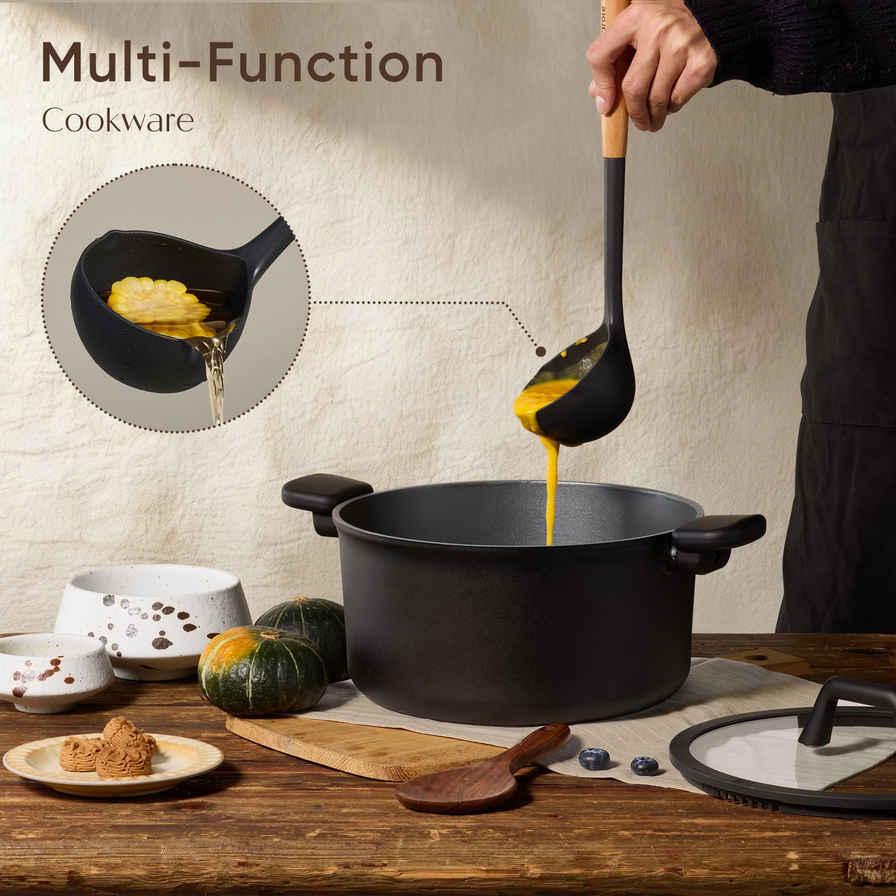 CAROTE pan protectors and storage container preserving cookware finish
