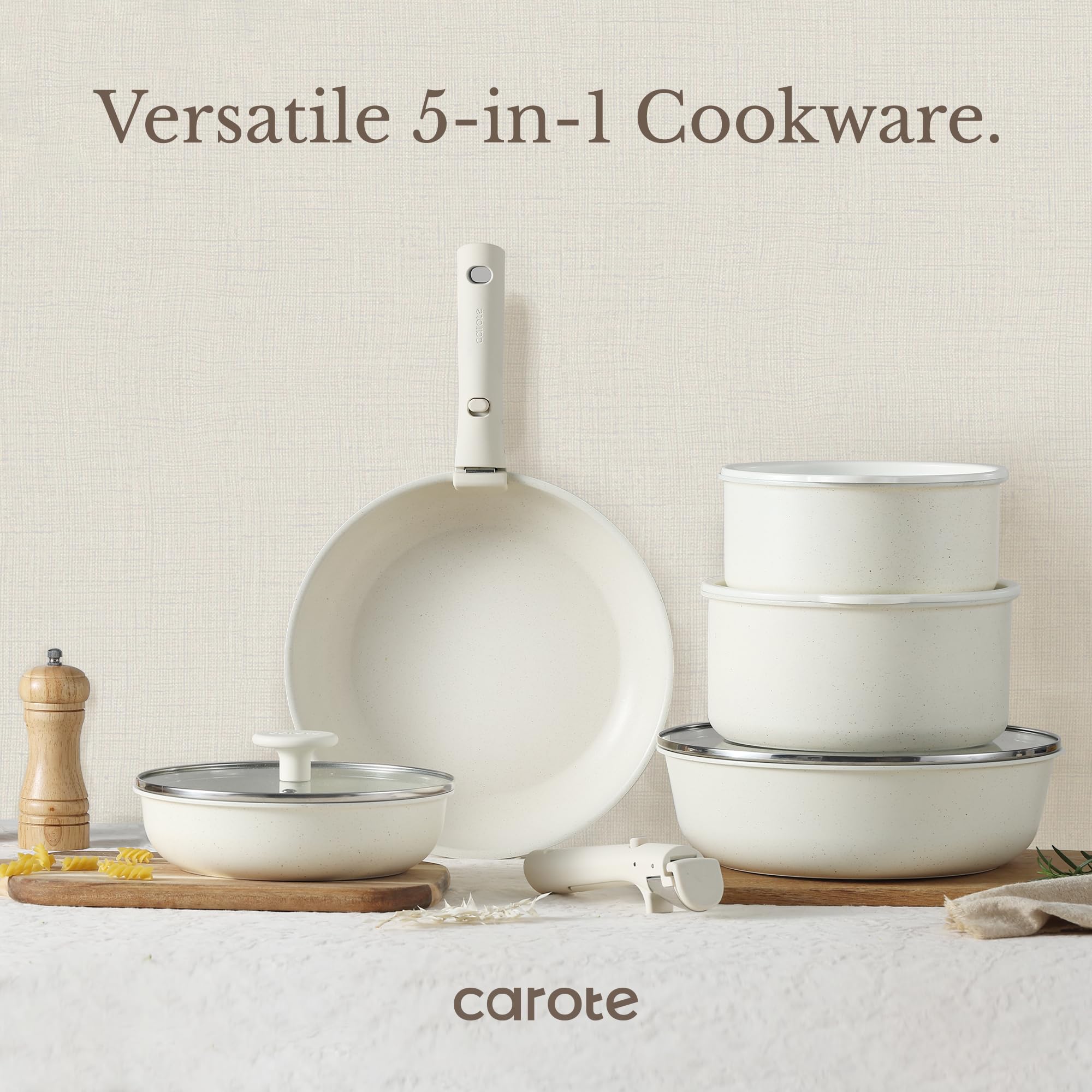 CAROTE saucepan with fridge lid storing leftovers to save time