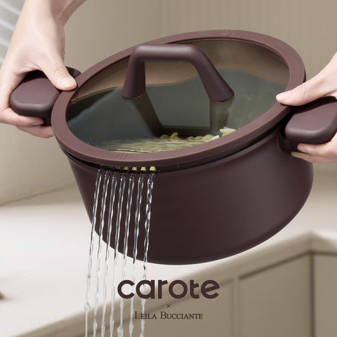 CAROTE sauté pan with steamer insert for versatile cooking solutions