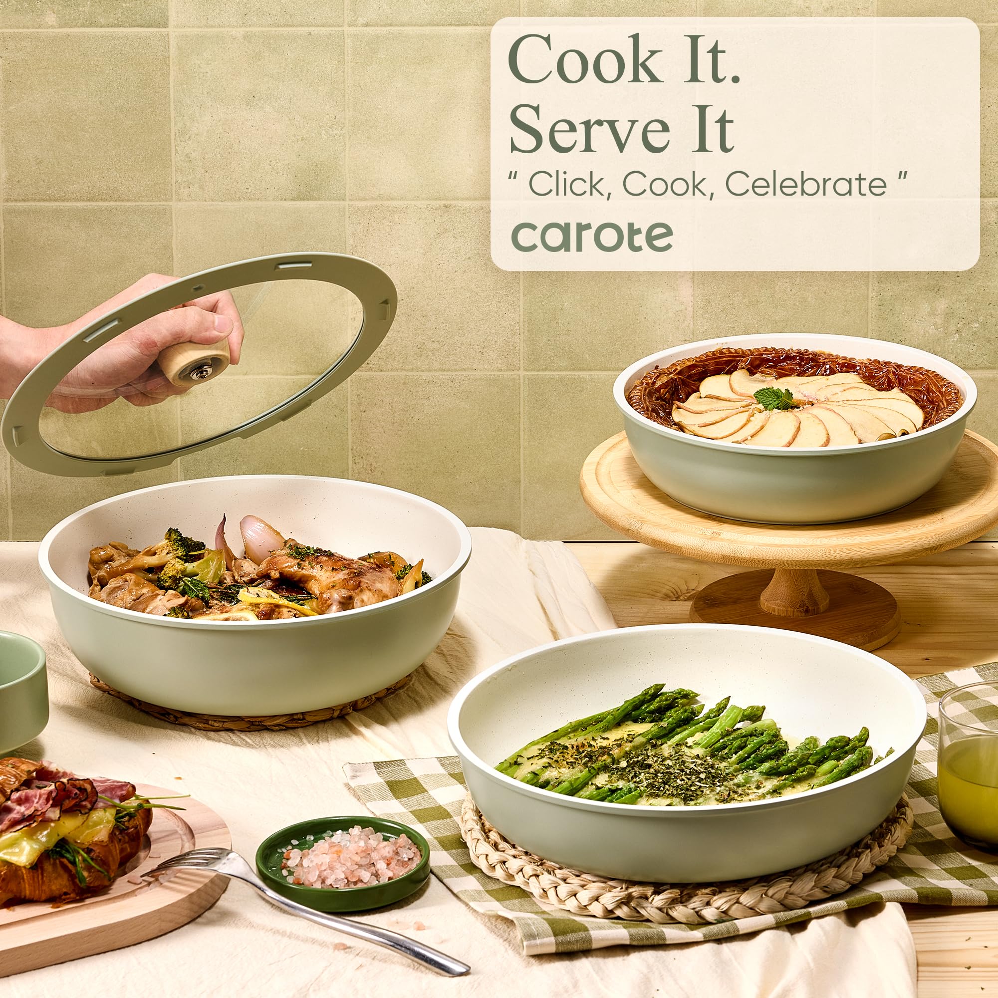 CAROTE serving on table lifestyle photo showing attractive presentation benefit