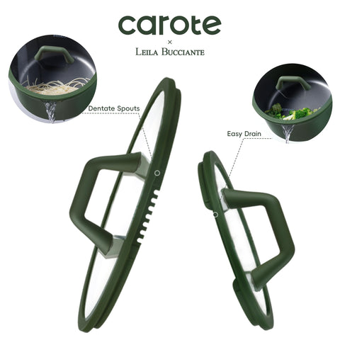 CAROTE lid rim detail with silicone seal, locking in steam and flavor