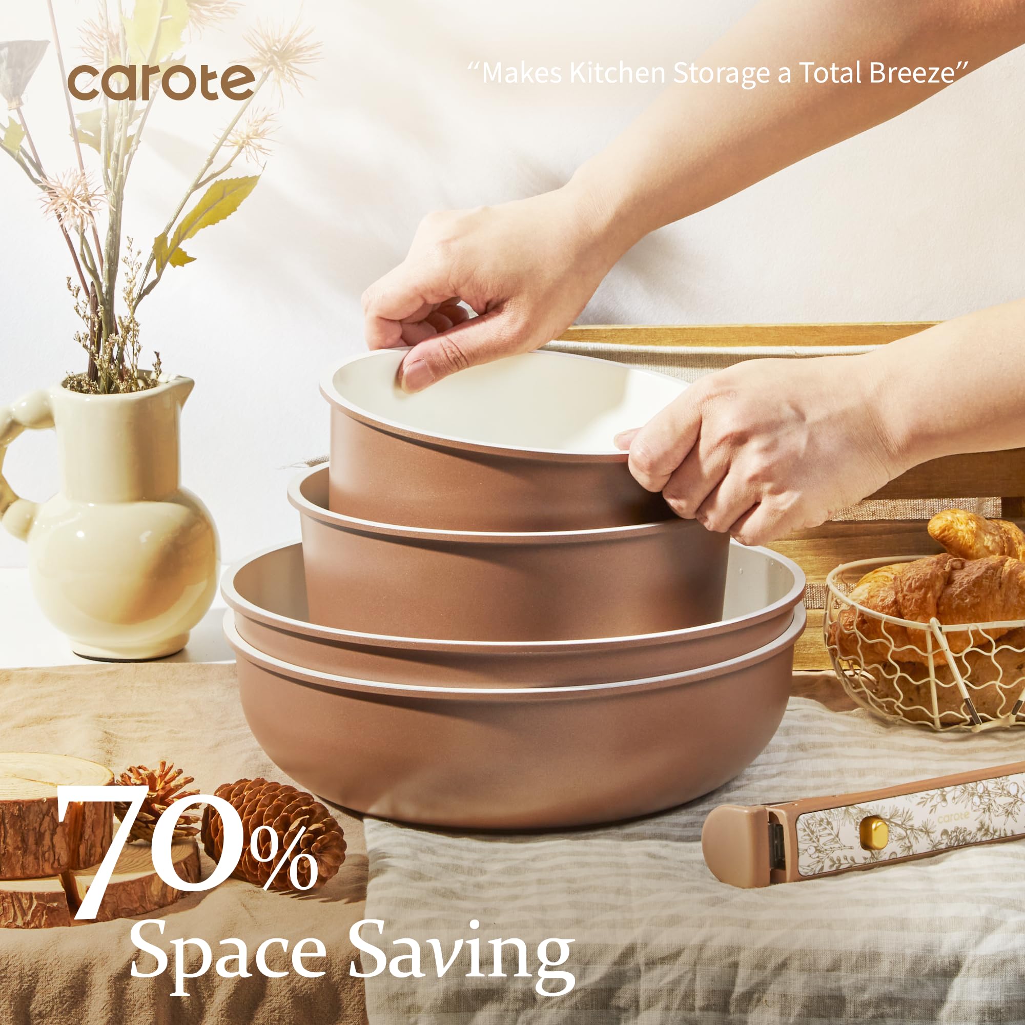 CAROTE skillet in use sautéing vegetables for quick healthy cooking benefit