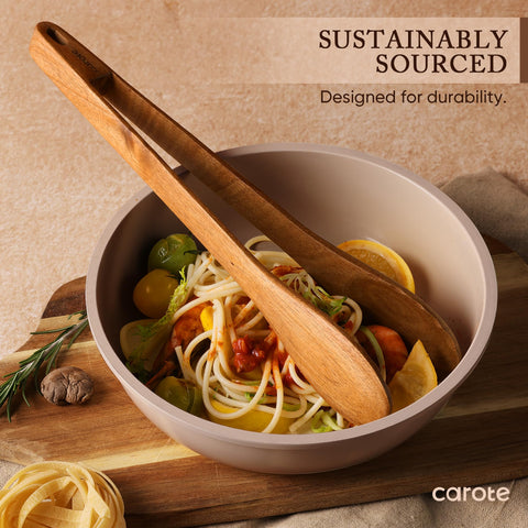 CAROTE utensils stirring in skillet preventing nonstick scratches