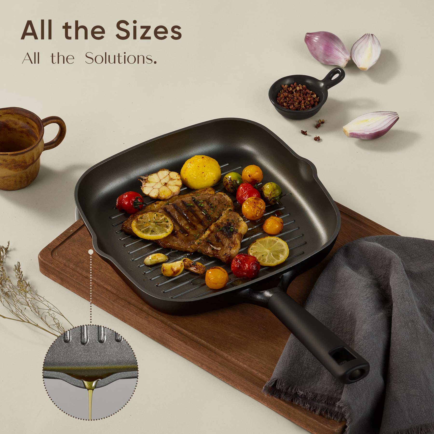 CAROTE utensils and steamer displayed to show versatility and convenience