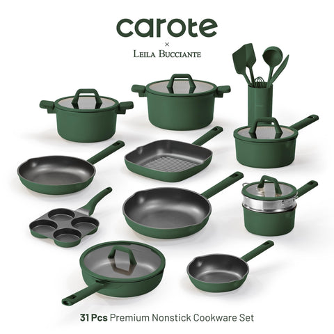 CAROTE utensils and accessories spread out, providing complete kitchen tools
