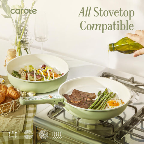 CAROTE utensils and trivets displayed to protect surfaces and simplify serving
