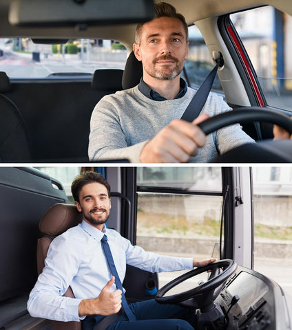 carrotez lifestyle shot with driver using cushion showing reduced heat buildup benefit