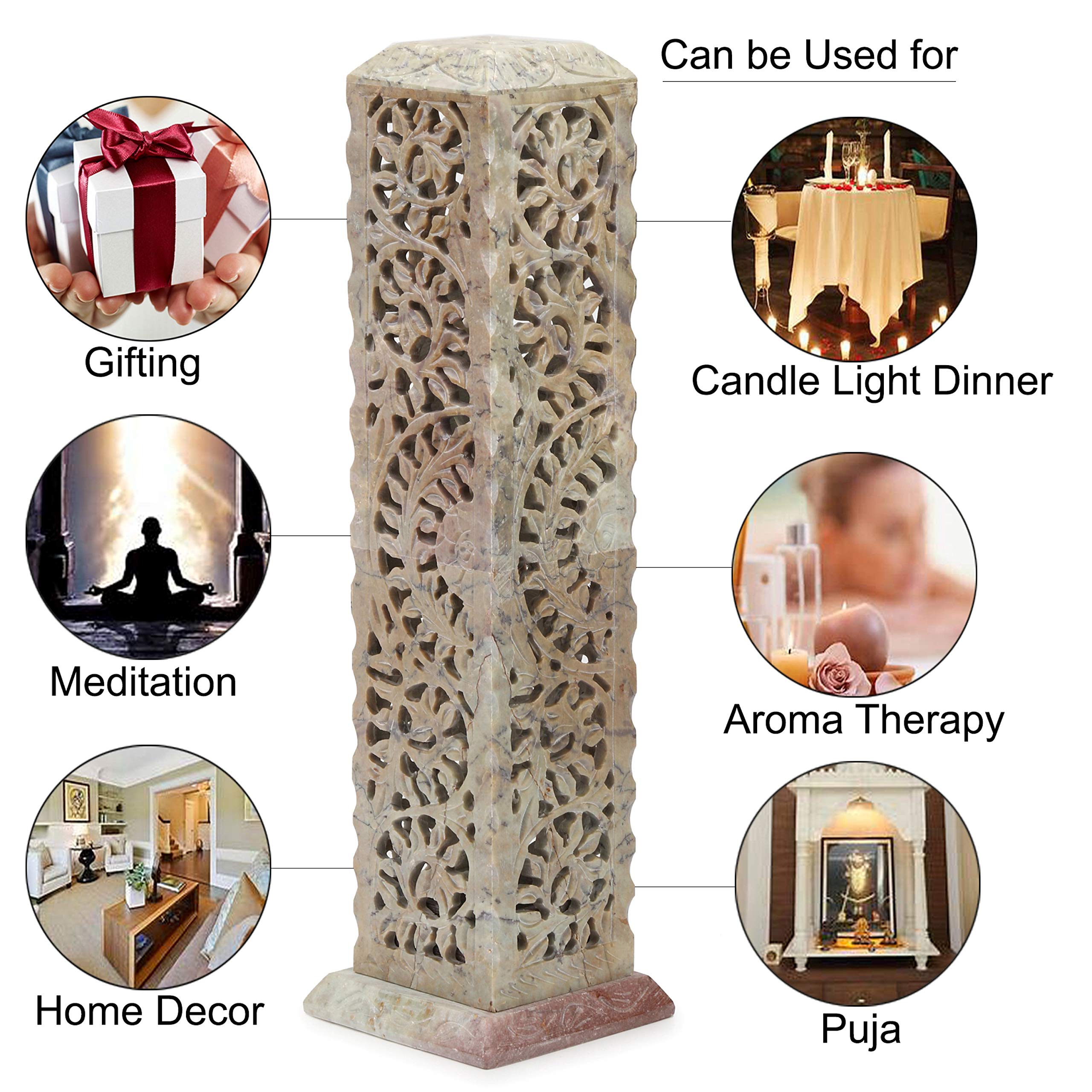 Carry Me in use with several incense sticks showing tidy ash capture and aroma layering