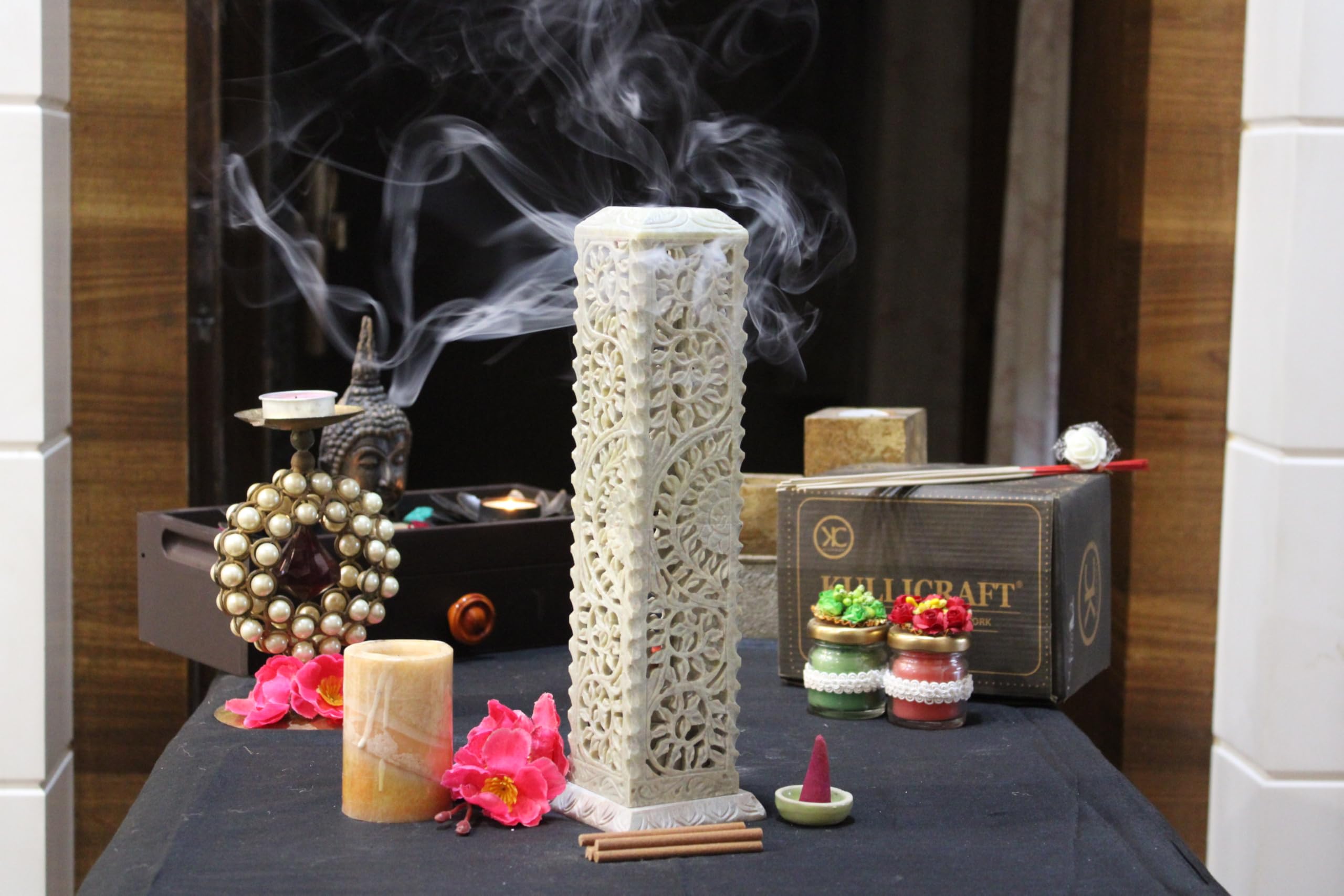 Carry Me lifestyle scene in meditation setting conveying calm atmosphere and focus