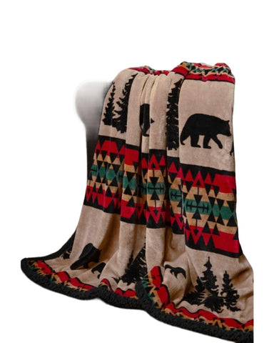 Carstens front view showing patterned velvet face and quilted border for stylish accent