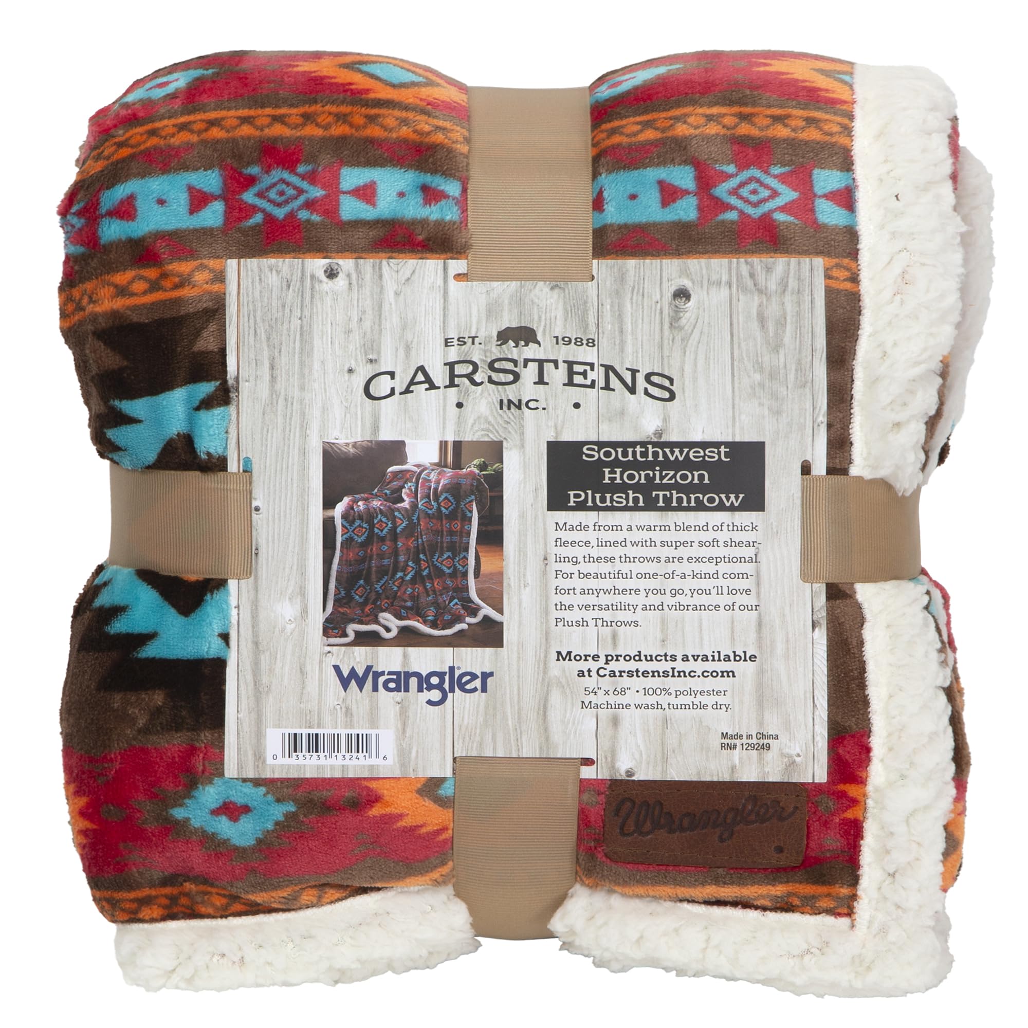 Carstens front view showing southwestern pattern and rustic appeal