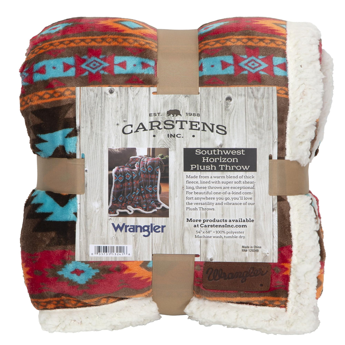 Carstens front view showing southwestern pattern and rustic appeal