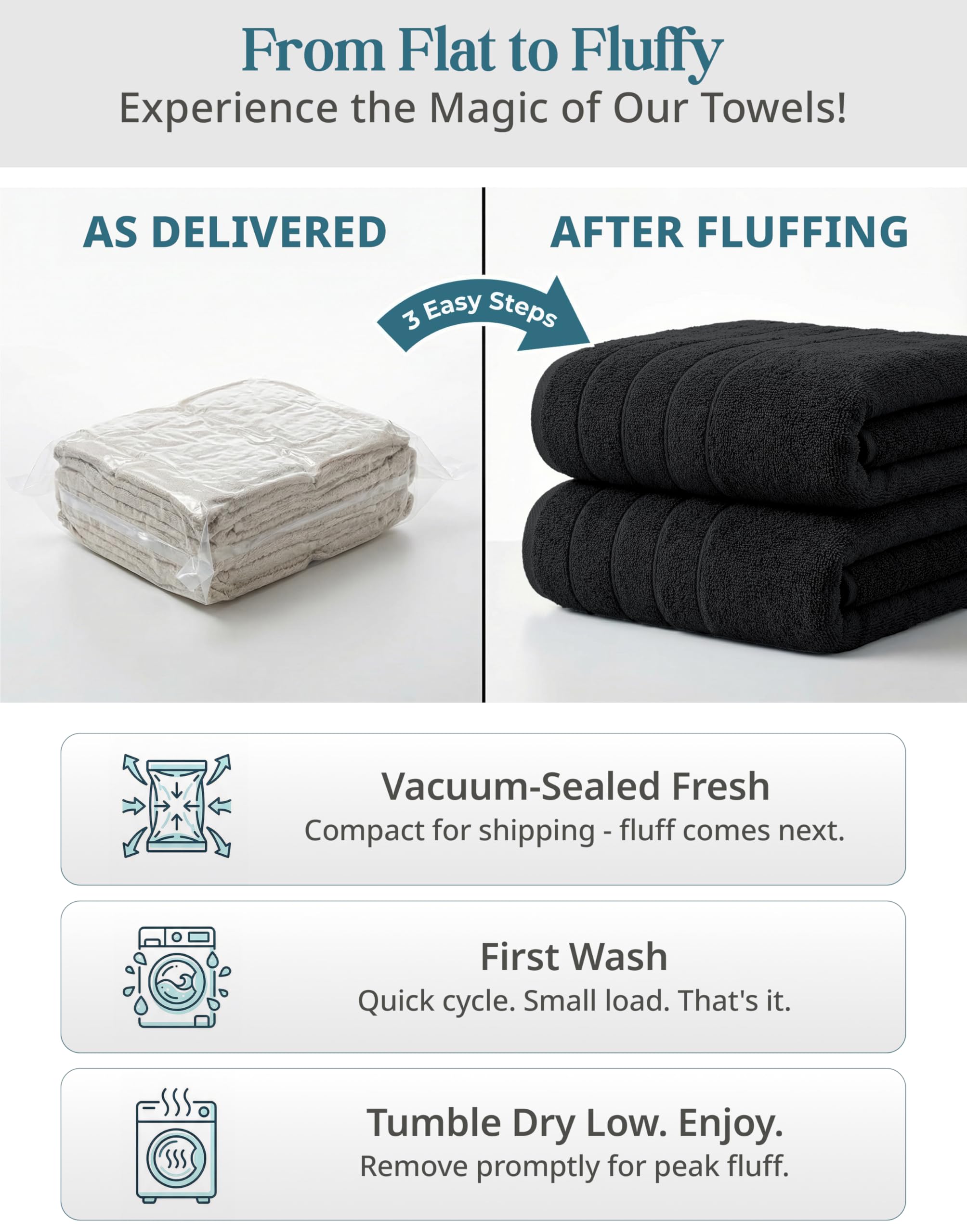 Casa Platino black bath towel in use offering quick-dry comfort
