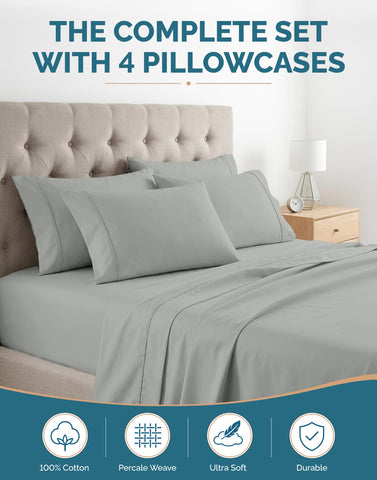 Casa Platino fitted sheet deep pocket detail demonstrates 15-inch fit for secure mattress hold