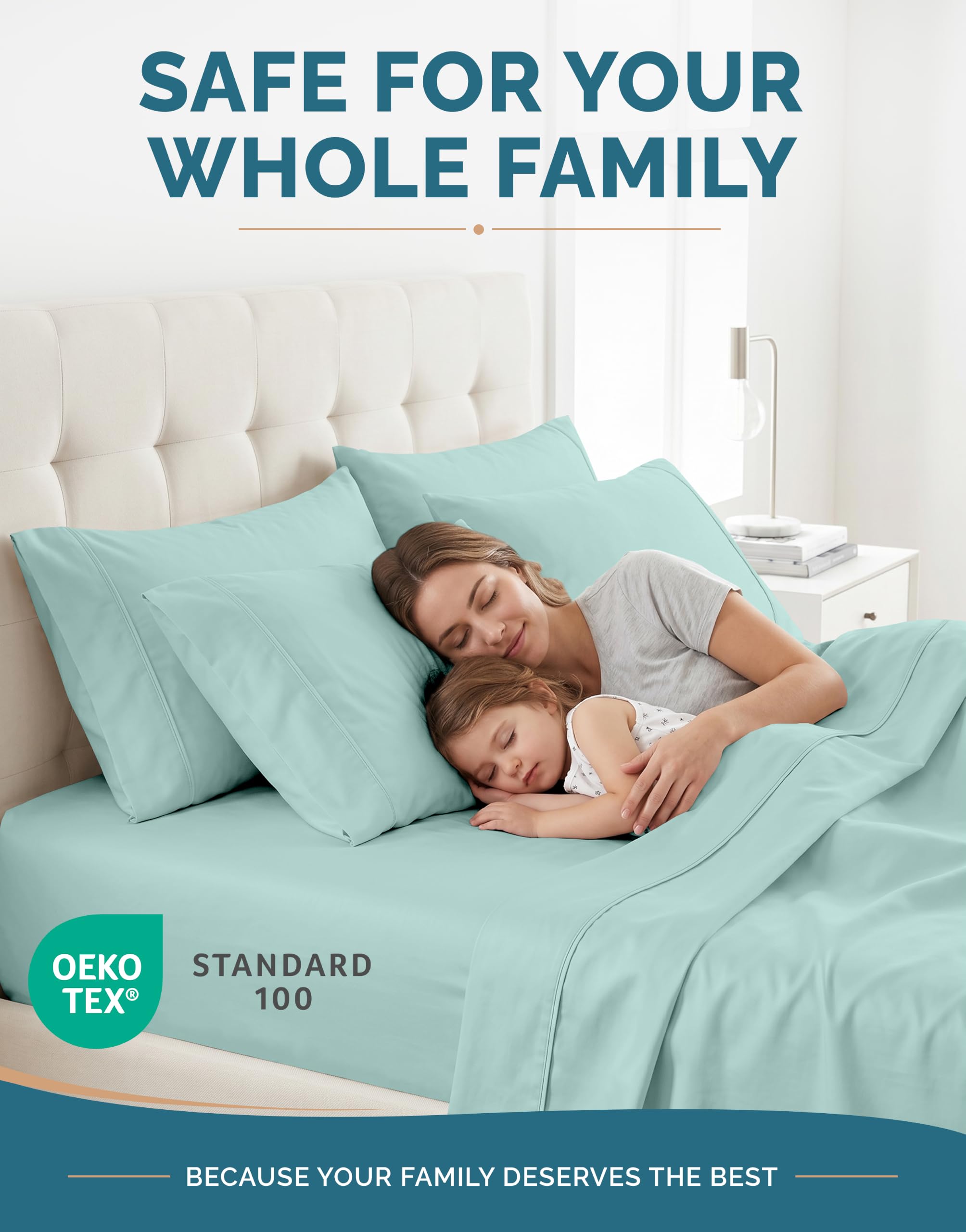 Casa Platino folded sheet set stacked for storage showing tidy organization