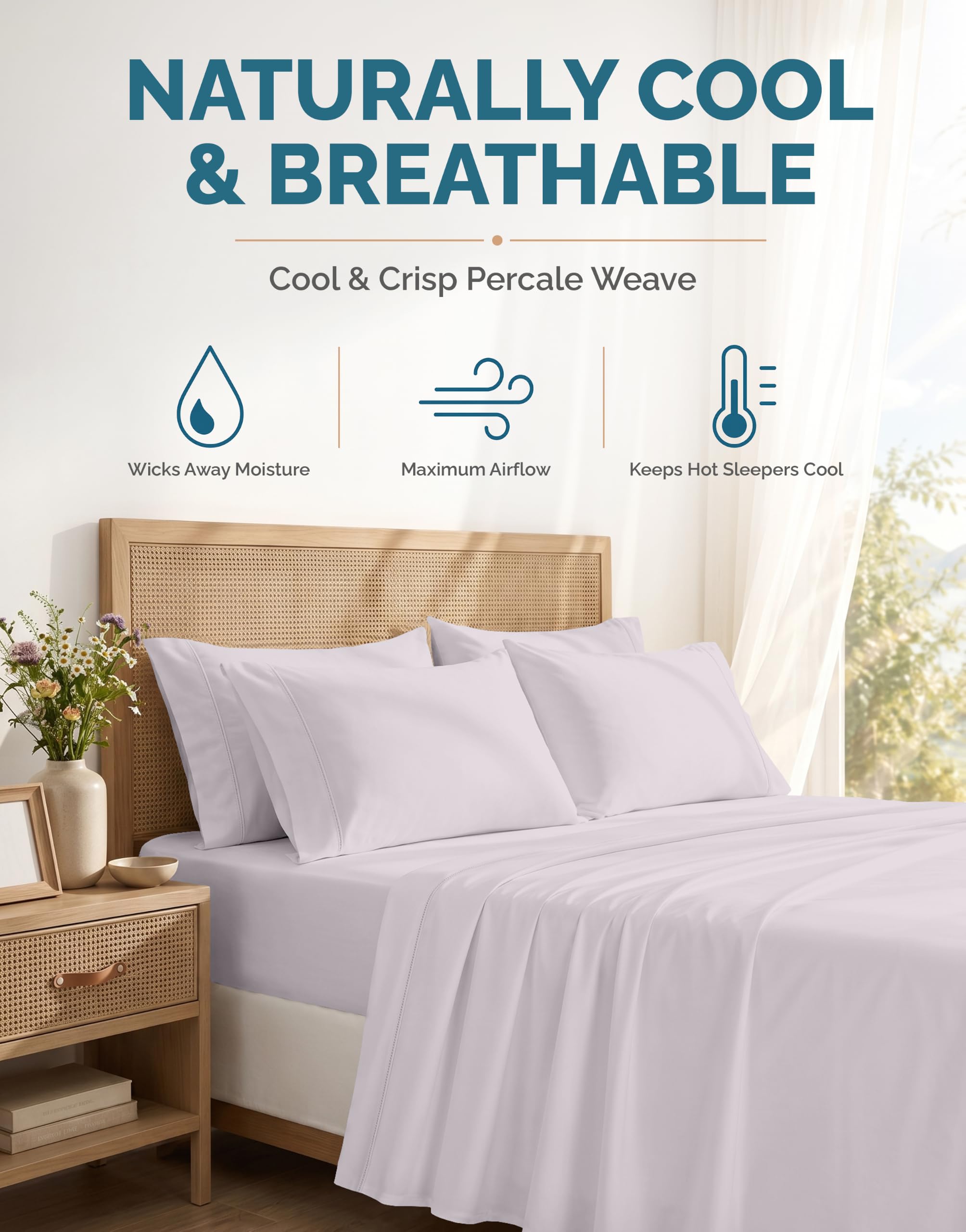 Casa Platino pillowcase close-up of hem stitching for durability and neat finish