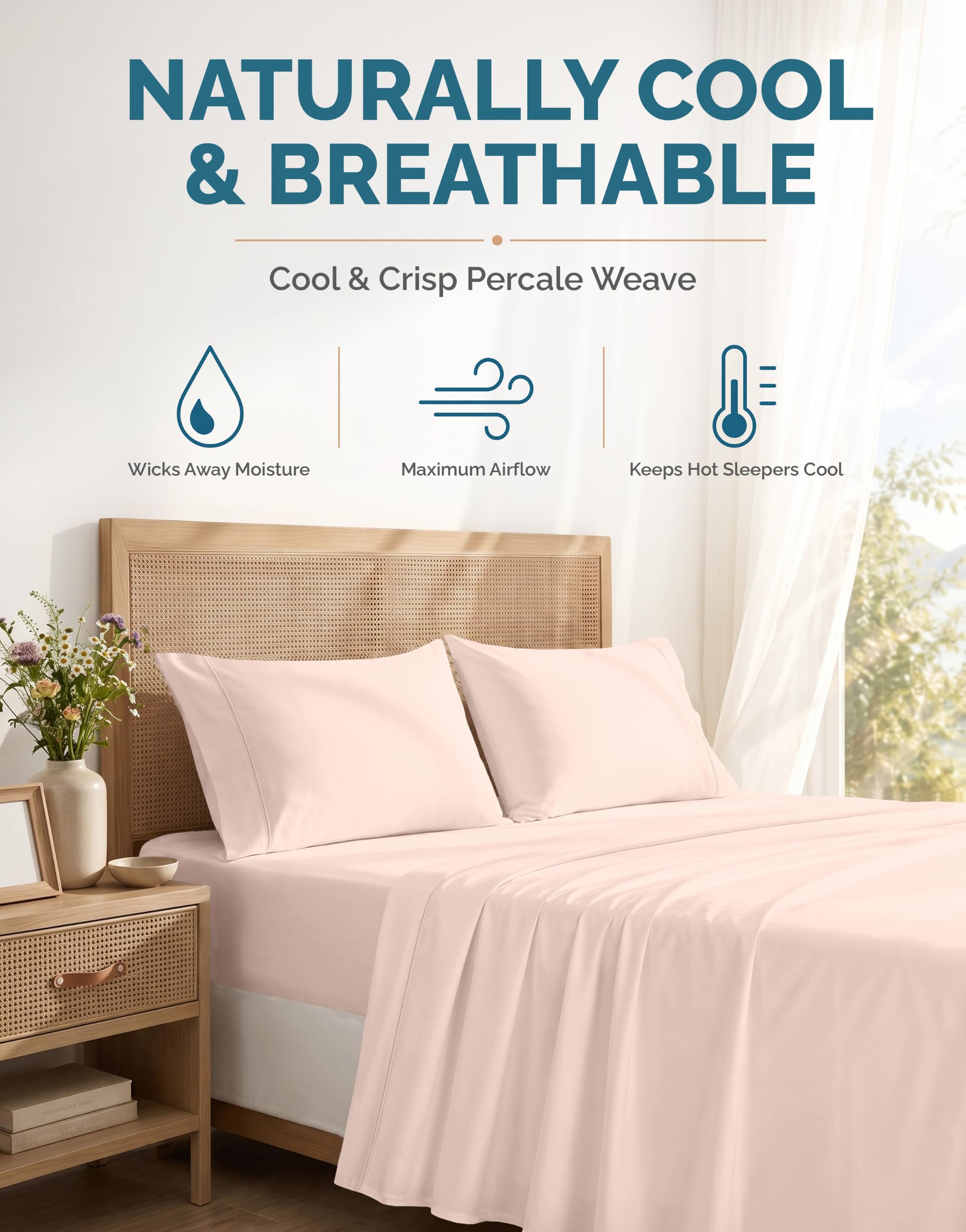Casa Platino pillowcase close-up stitching showing neat finish and durable edge benefit
