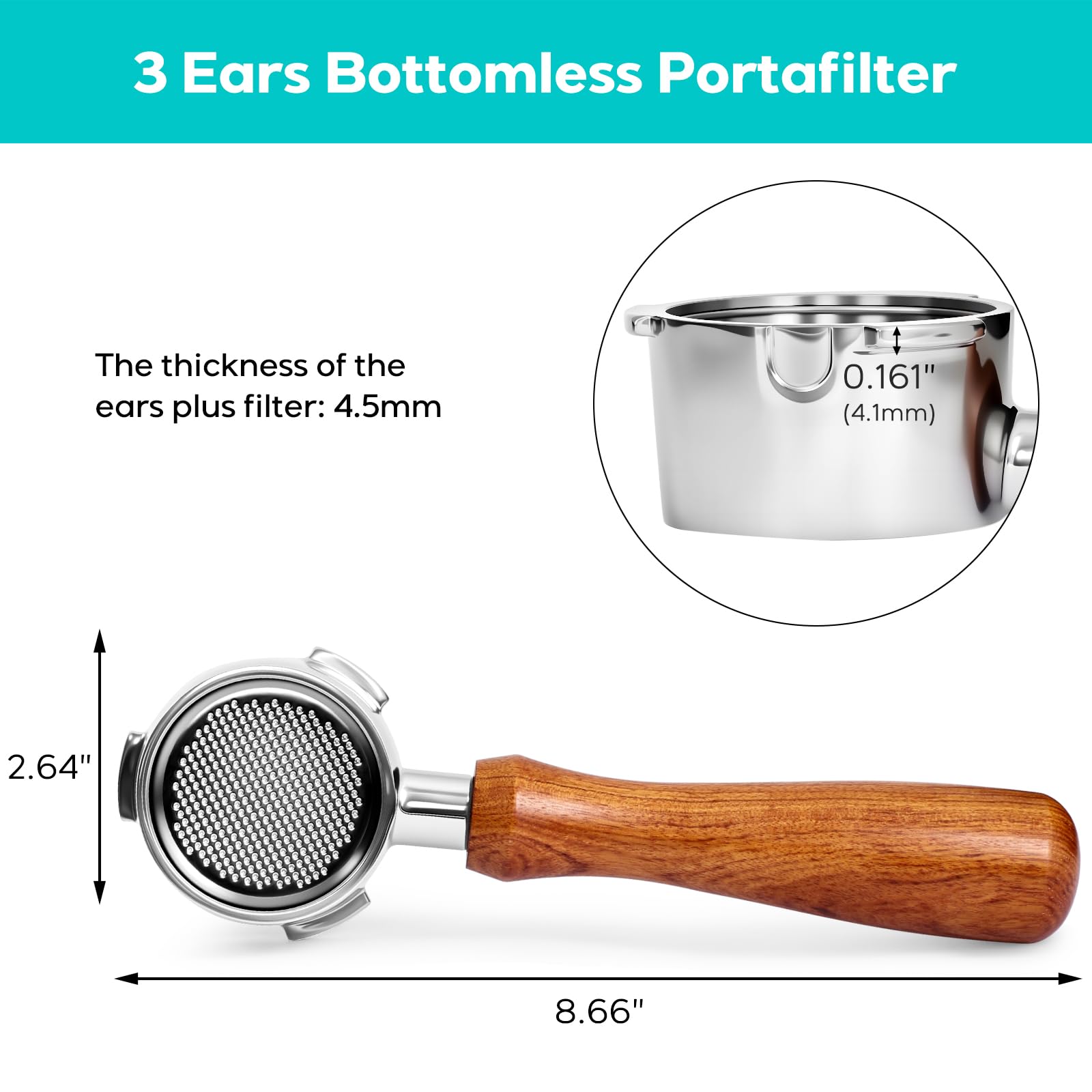 CASABREWS solid wood handle detail for comfortable grip and stable leverage