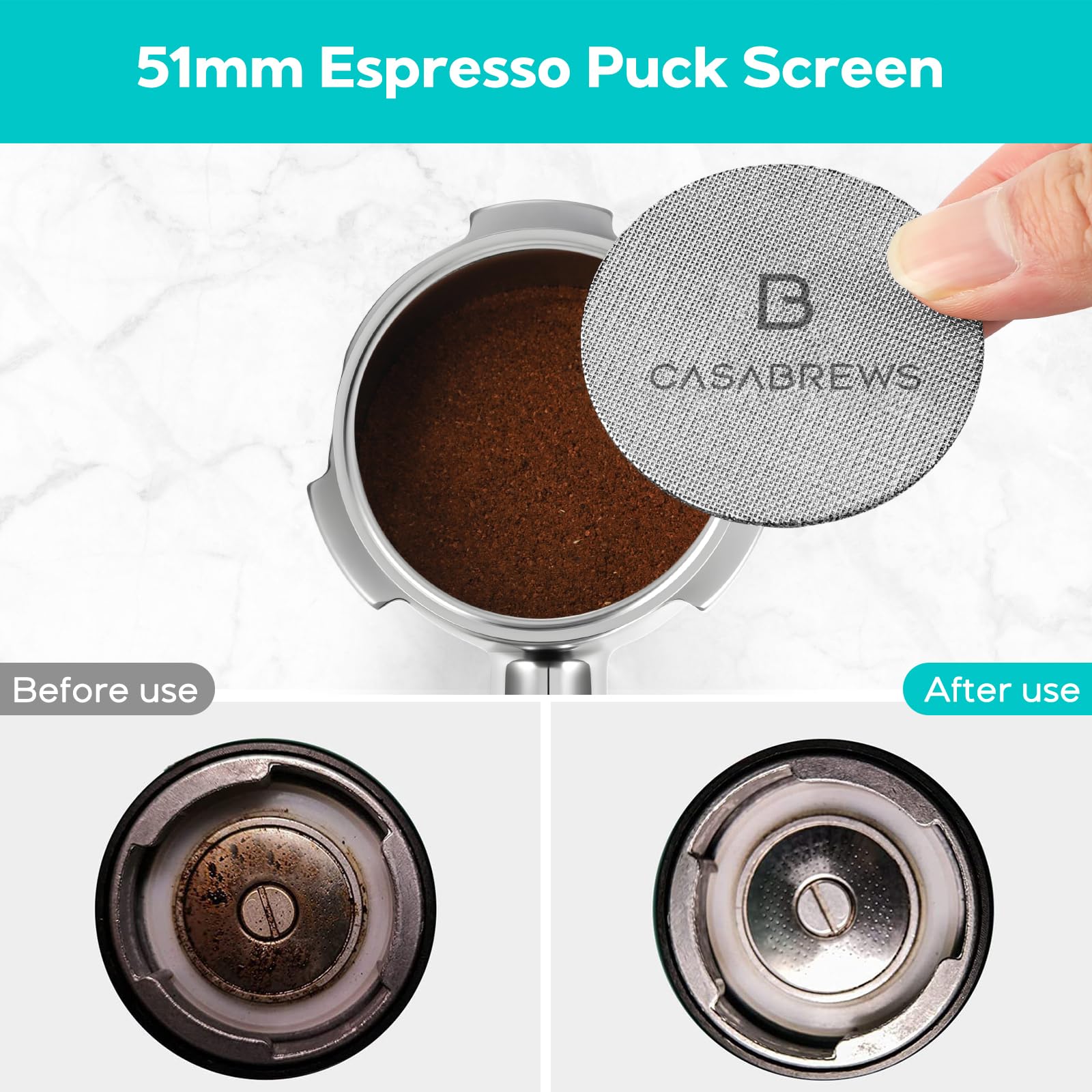 CASABREWS bottomless underside shot revealing crema flow to diagnose channeling
