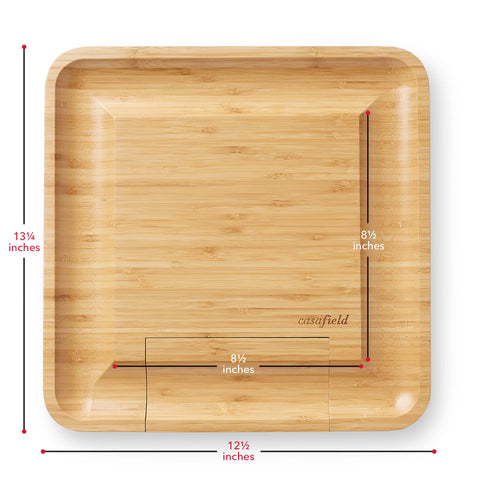 Close-up of Casafield bamboo grain highlighting smooth surface and durable, knife-resistant finish