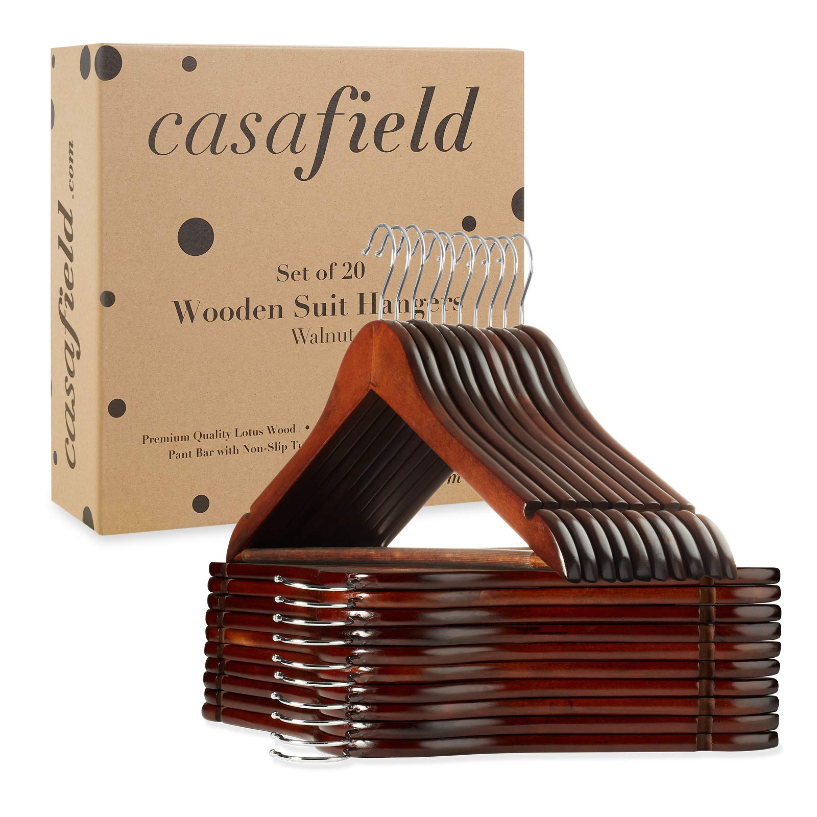 Casafield in-closet lifestyle image showing organized wardrobe and visual appeal