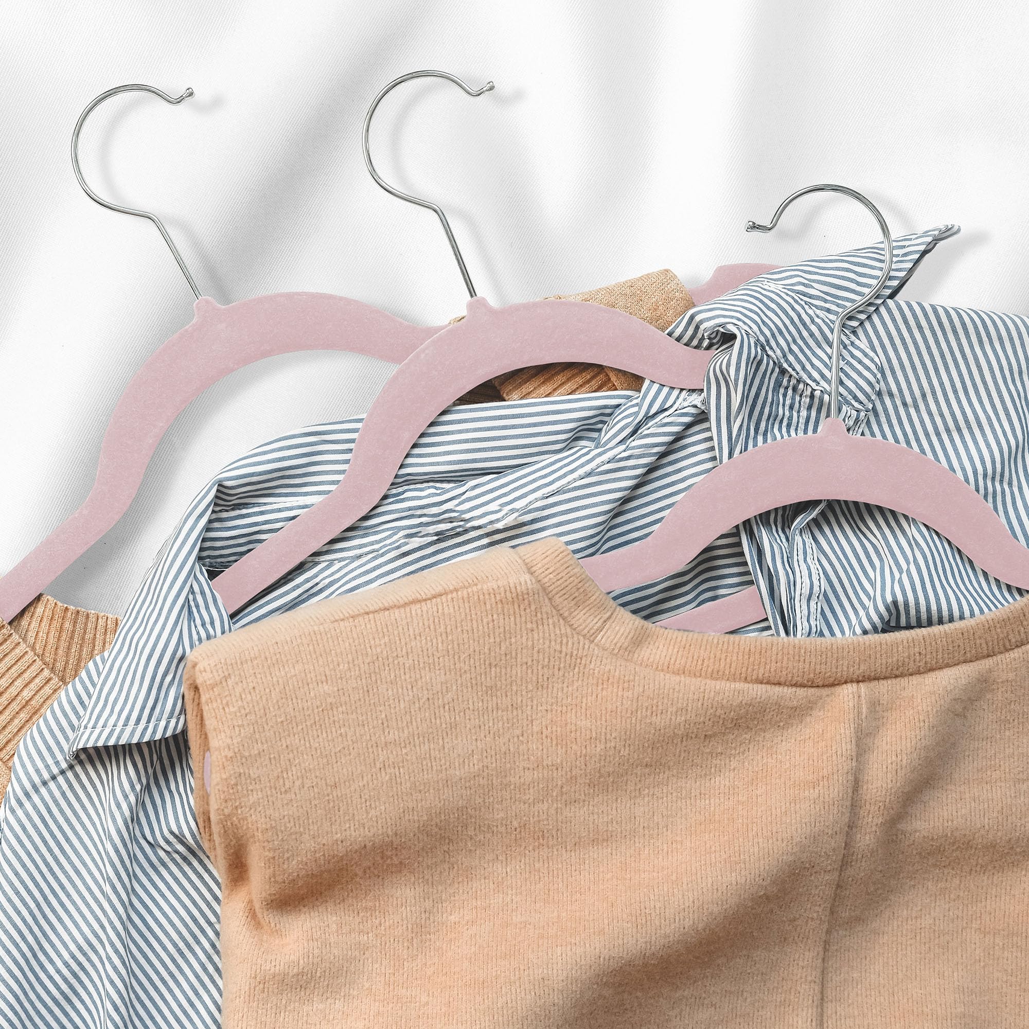 Casafield stacked hangers beside a ruler illustrating the 14-inch size
