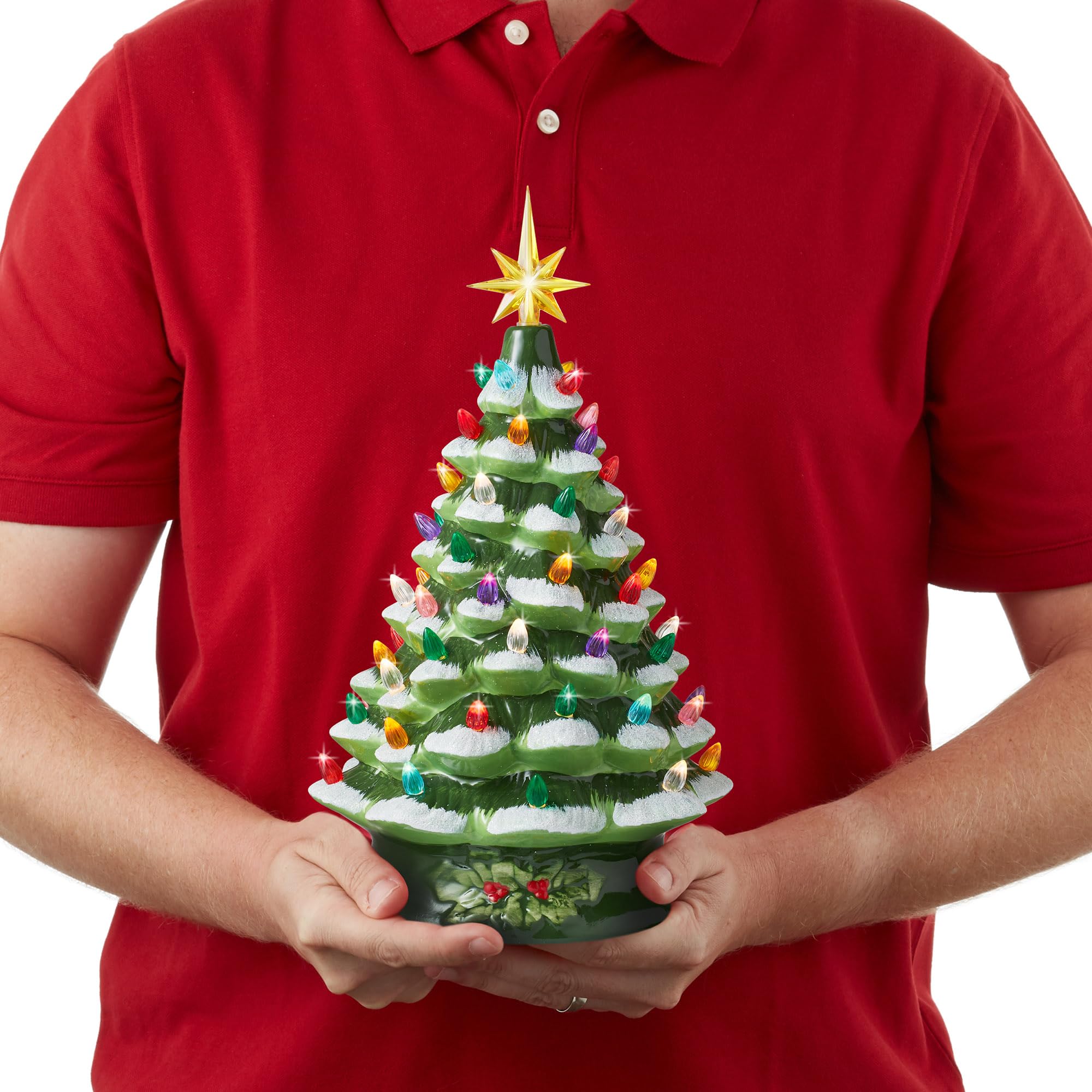Casafield two star toppers next to tree showing replaceable options