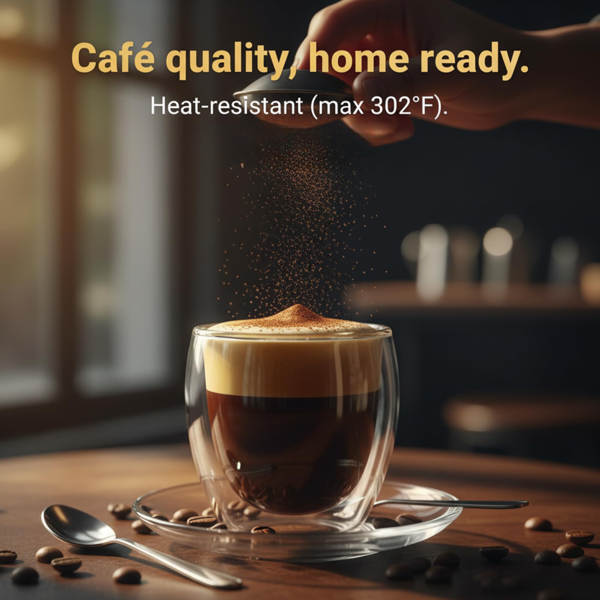 Casafoyer iced coffee with no condensation showing dry-surface benefit