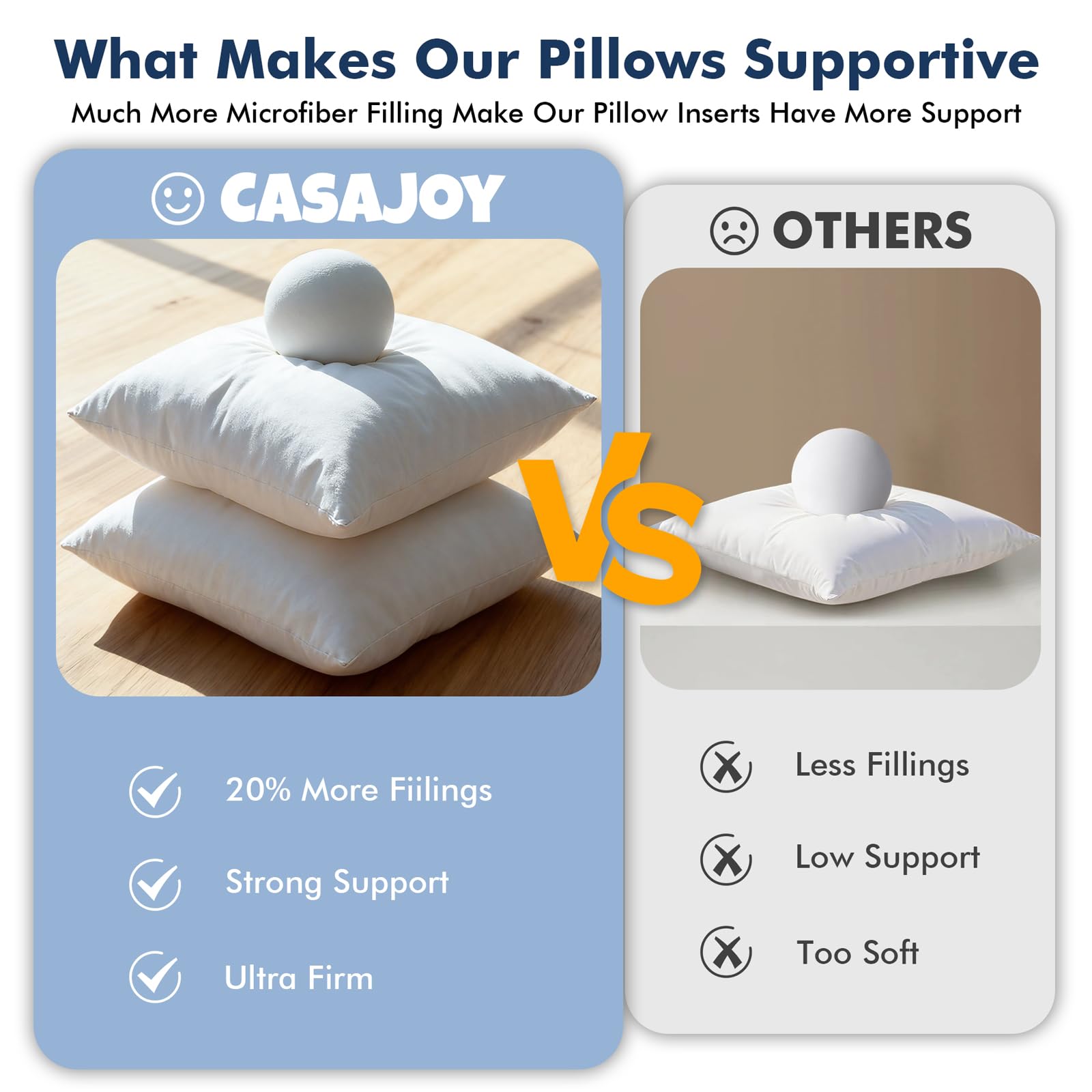CASAJOY pillows on a sofa showing decorative versatility and comfort
