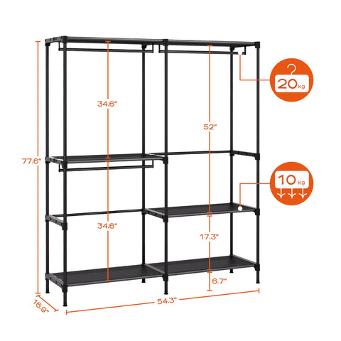 CASAMAYA dual short-hang rods displaying efficient garment separation