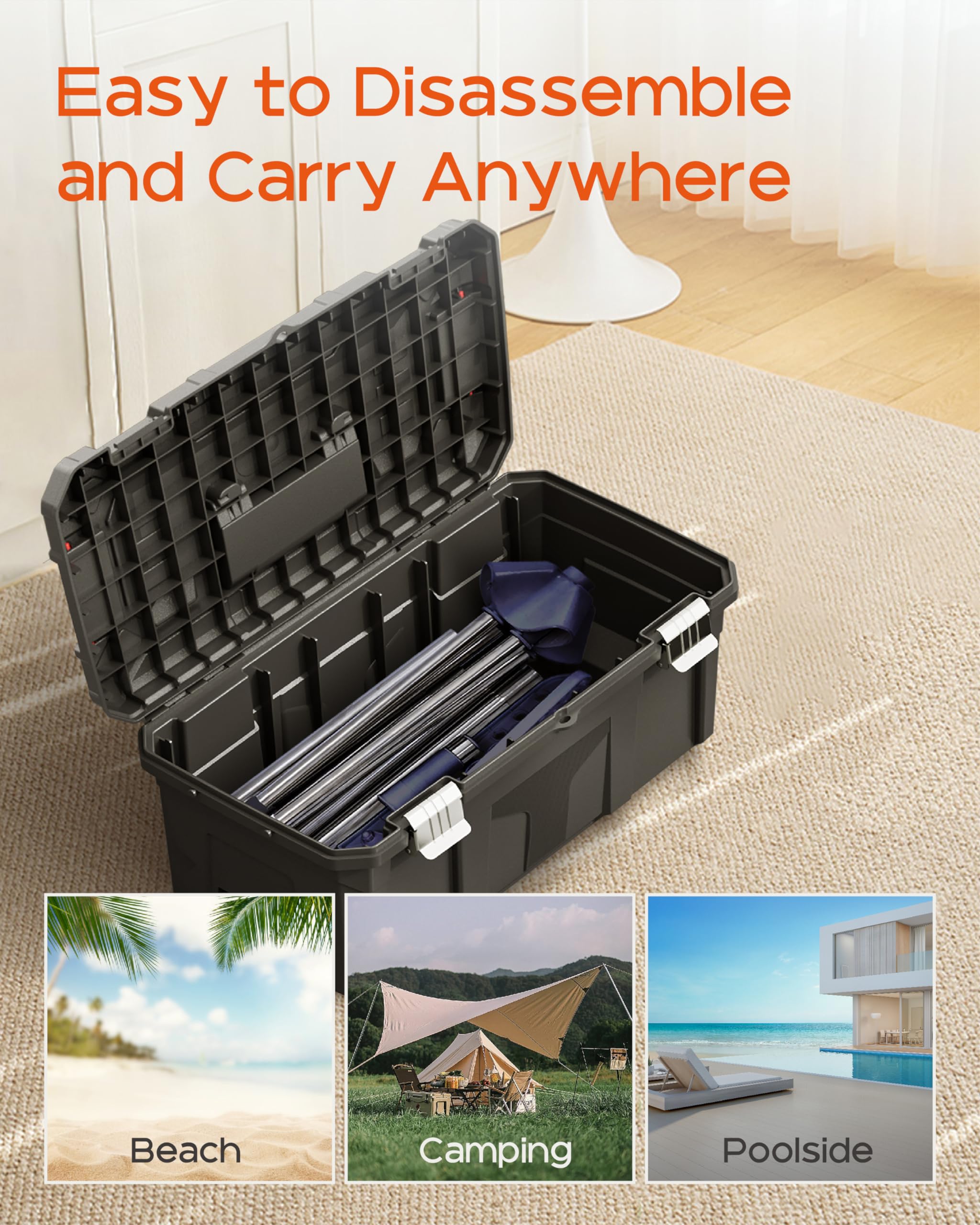 CASAMAYA size scale with hanger illustrating 27-item capacity benefit
